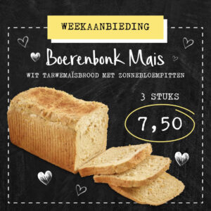 Boerenbonk mais 3 voor 7,50.